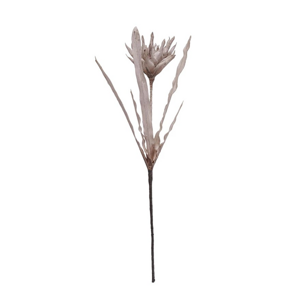 39-1/4"H Faux Flower Pick, Taupe