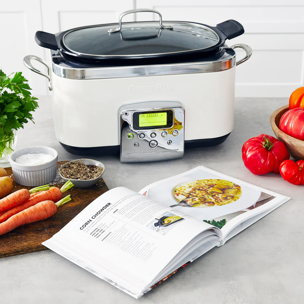 Greenpan Elite 6 Qt. Slow Cooker Cloud Cream