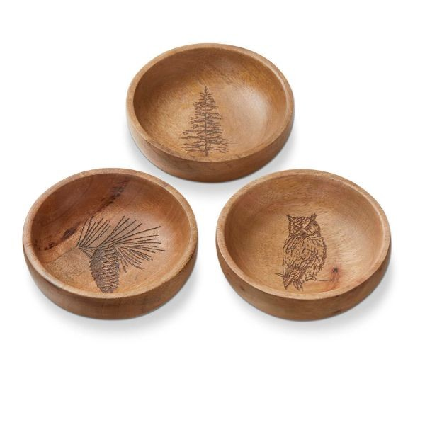Wilde Pine Wood Bowl Set/1 - Asst.
