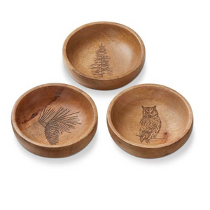 Wilde Pine Wood Bowl Set/1 - Asst.