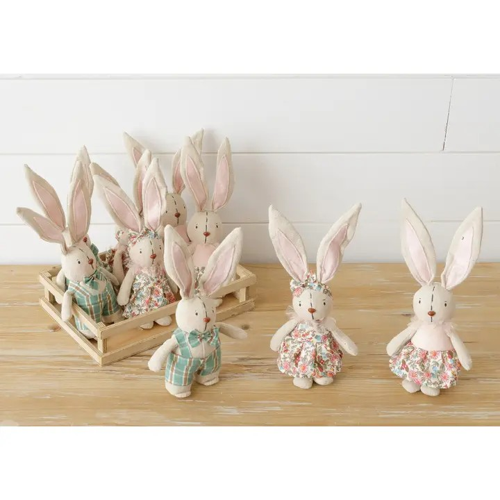 Bunny with Spring Outfit Asst.