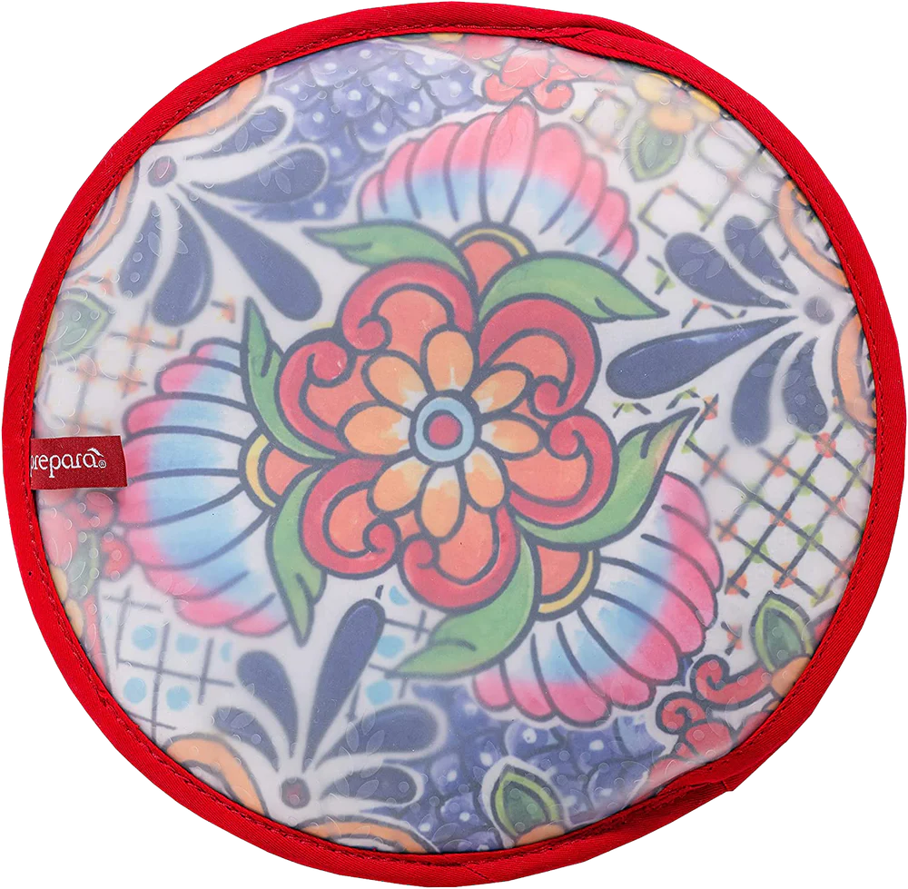 Tortilla Warmer Fabric and Silicone - Red