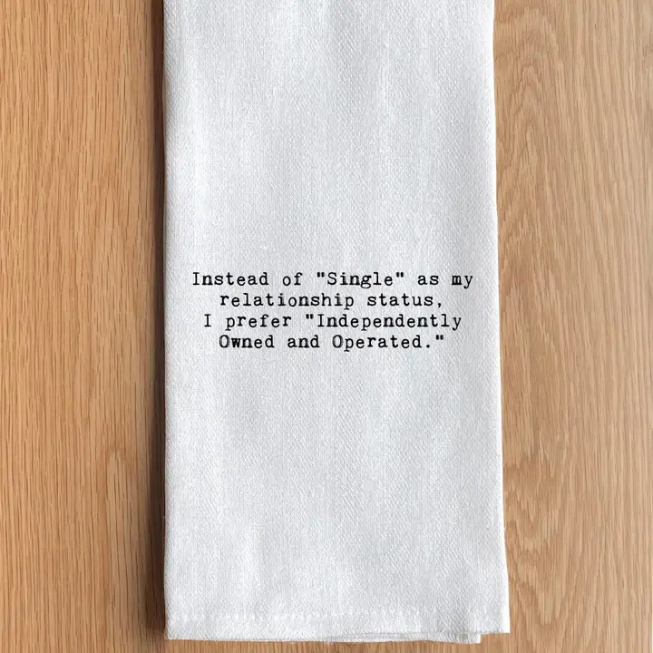 Instead Of Single Tea Towel