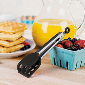 Black Mini Silicone Waffle Tongs