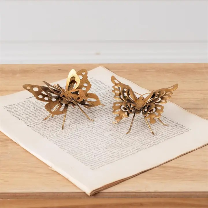 3D Metal Gold Butterfly Asst.