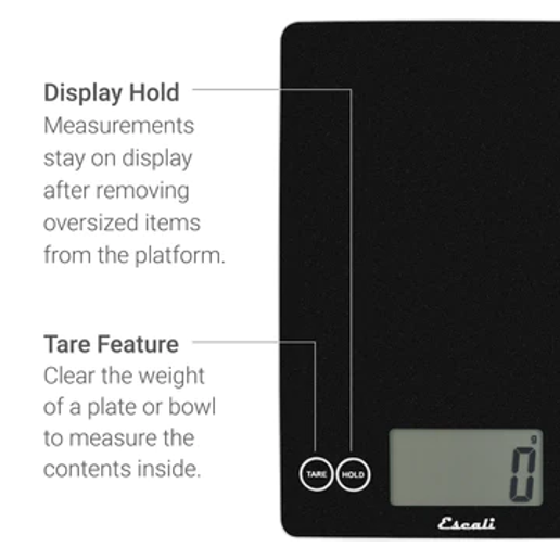 Escali Arti Glass Food Scale, Teal
