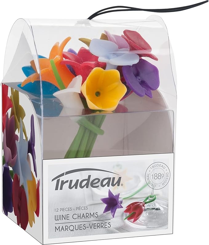 Flower Wine Charms Set of 12