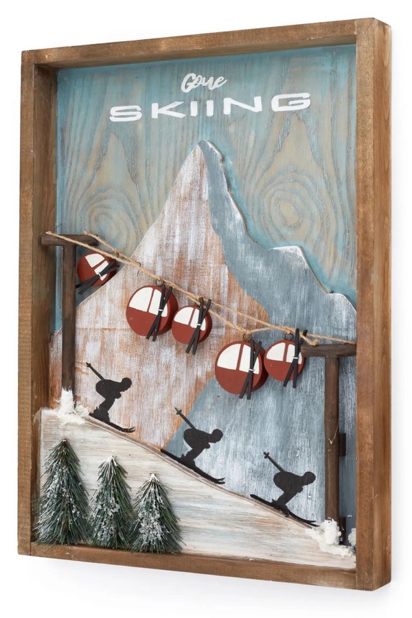"Gone Skiing" Wall Decor