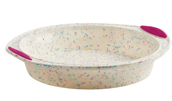 Structure Silicone™ 9'' Round Cake Pan Confetti Fushia