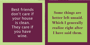 Best Friends/ Left Unsaid Cocktail Napkin