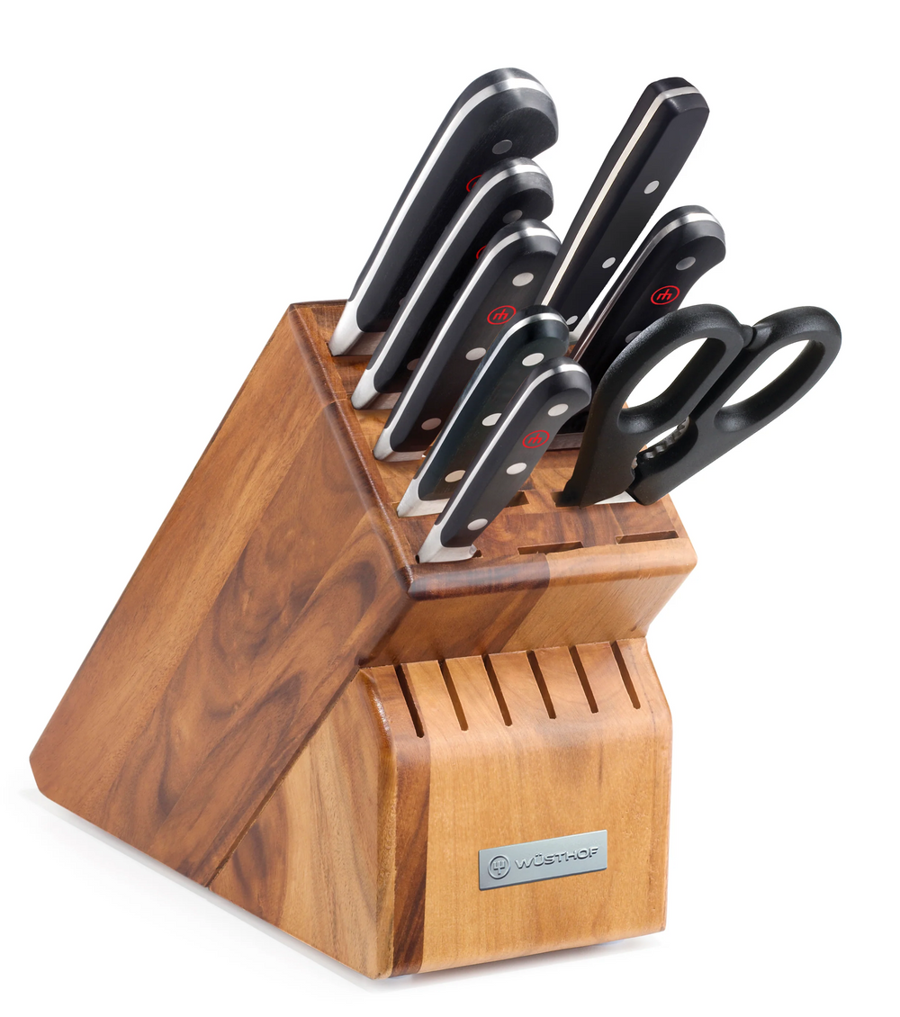 Classic 9pc Knife Block Set, Acacia