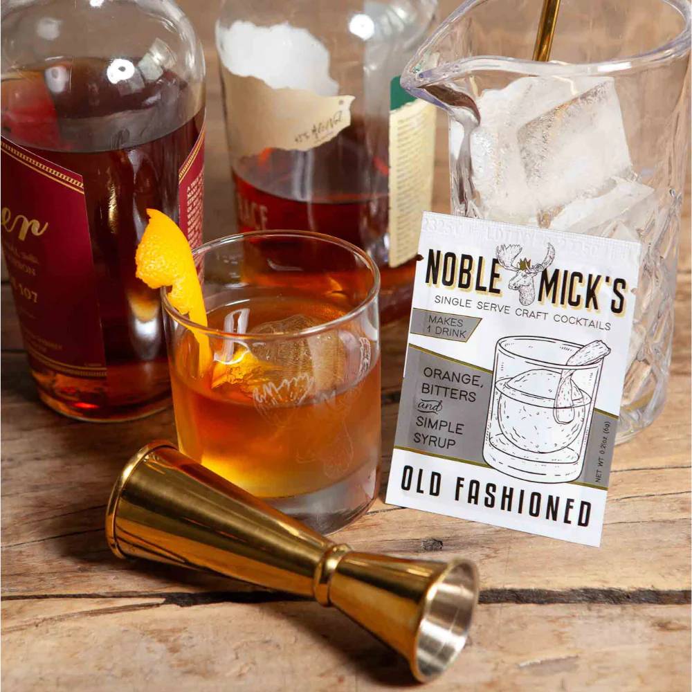 Noble Mick's Single Serve Craft Cocktail Orange, Bitters & Simple Syrup Old Fashioned