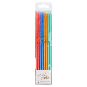Birthday Candles Assorted Colors - 16pkg