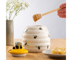 Sweet Bee Honey Pot & Drizzler