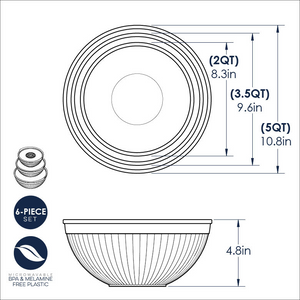 Nordic Ware 6 Piece Covered Bowl Set