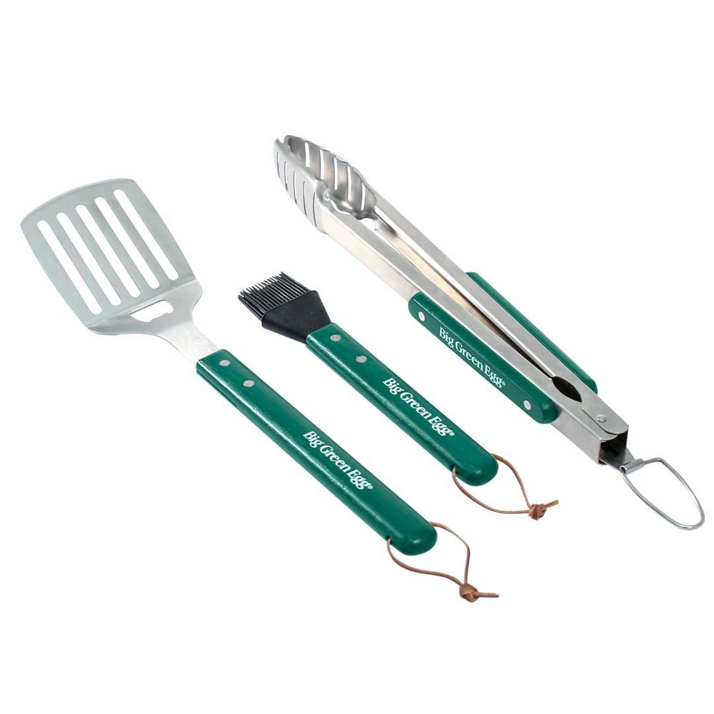 Stainless BBQ Tool Set with Wood Handles