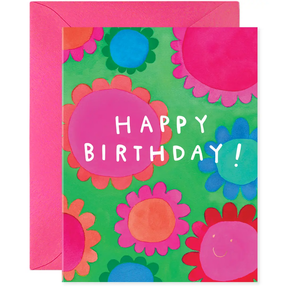 Flower Power | Colorful Birthday Greeting Card