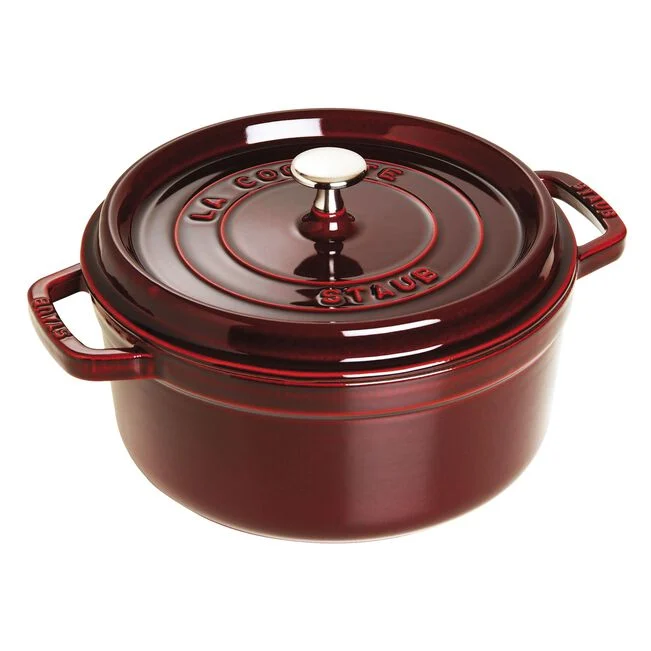 Staub 5.5-qt Round Dutch Oven - Grenadine