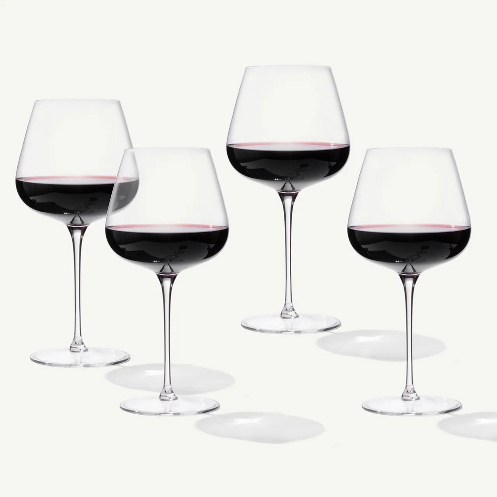 Crystal Red Wine glasses - 4 set