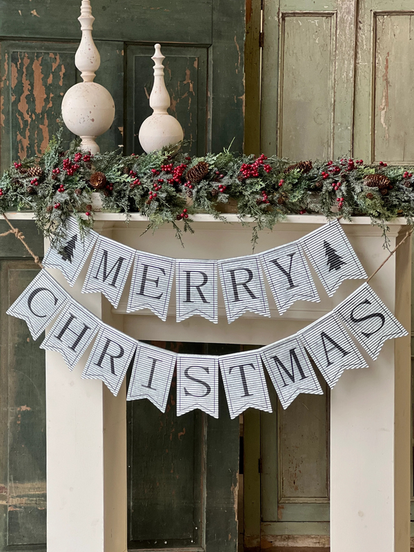 Merry Christmas Garland Duo