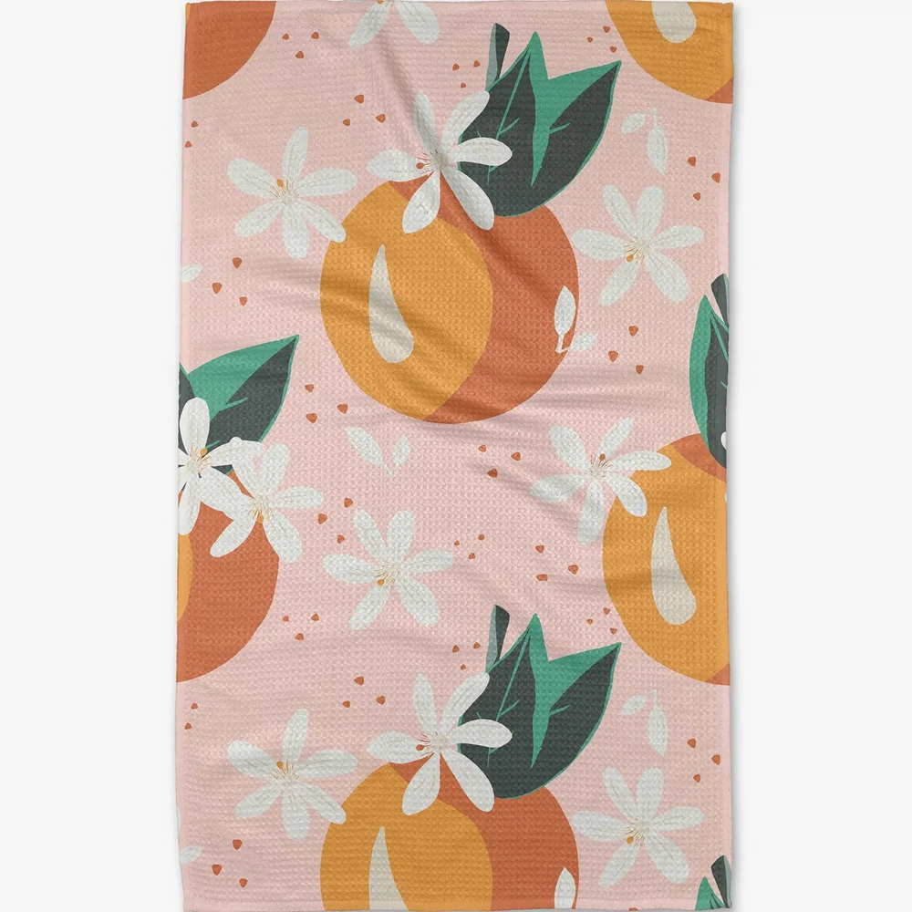 Just Peachy Tea Towel Geometry