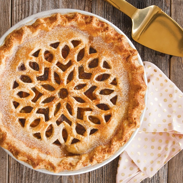 12" Lattice & Hearts Reversible Pie Top Cutter