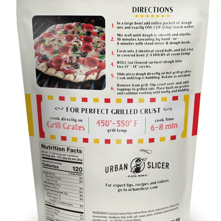 Urban Slicer Pizza Worx Outdoor Grilling Pizza Dough Mix 13.4 oz