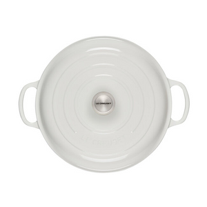 Le Creuset, White, 5qt., Signature Braiser