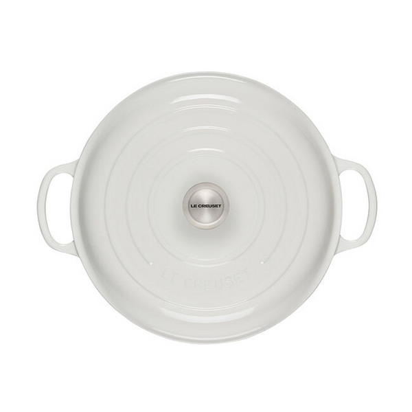 Le Creuset, White, 5qt., Signature Braiser