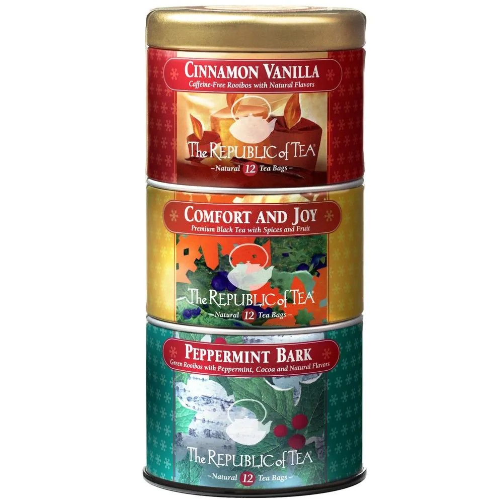 Holiday Stackable Tea Tin 36ct