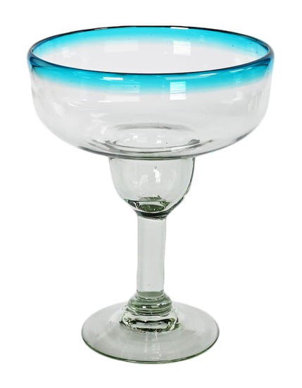 Aqua Rim Margarita Glass