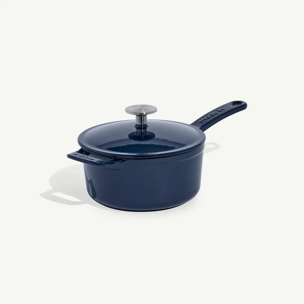 Enameled Cast Iron Saucepan 2Qt Blue