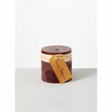 Timber Candle Wine 3.25x3.25x3.25 Vance Kitira