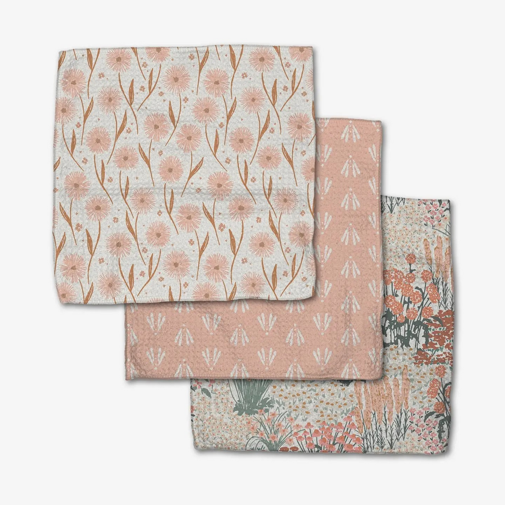 Garden Bloom Dishcloth Set of 3 Geometry
