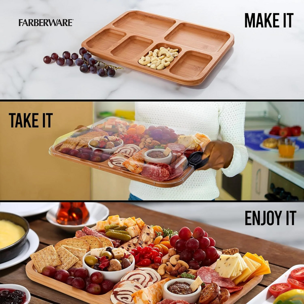 Build-a-Board Bamboo Cutting Board with Lid