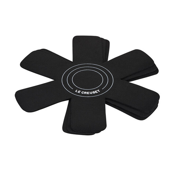 Le Creuset, Black, Set of 3, Cookware Protectors