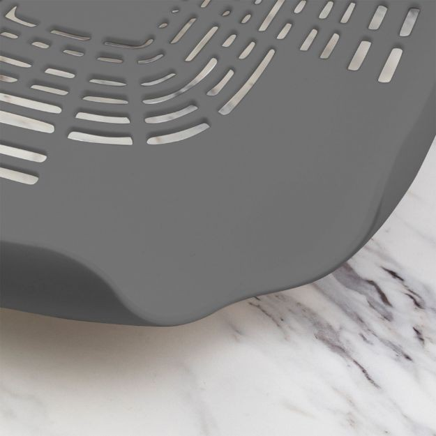 Prep N Rinse Flat Colander Charcoal