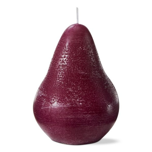 Pear candle - eggplant