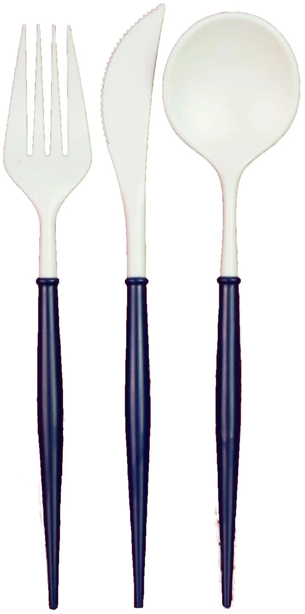 Navy Bella Assorted Plastic Cutlery/24pc, Service for 8
