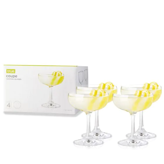 7 oz Coupe Glasses, Set of 4 by True