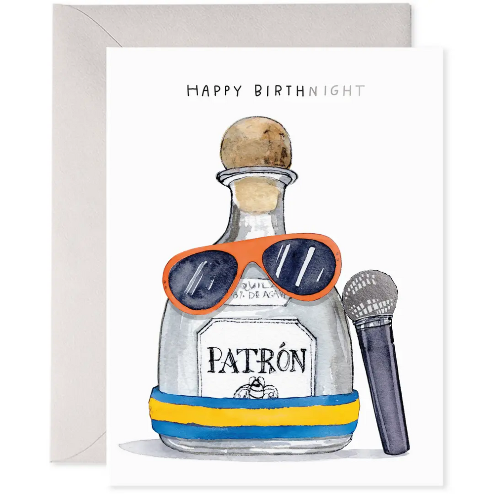 Tequila Bday | Birthday Greeting Card Patron Karaoke