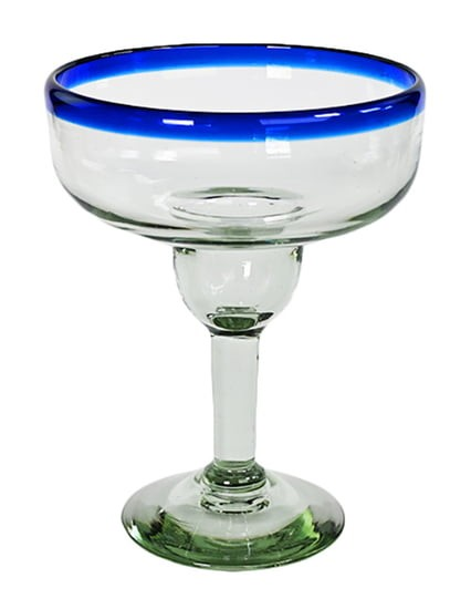 Cobalt Blue Rim Margarita Glass