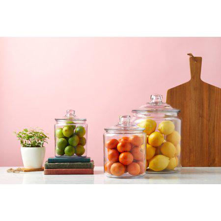 Anchor Hocking Heritage Hill Glass Jar with Lid Quart