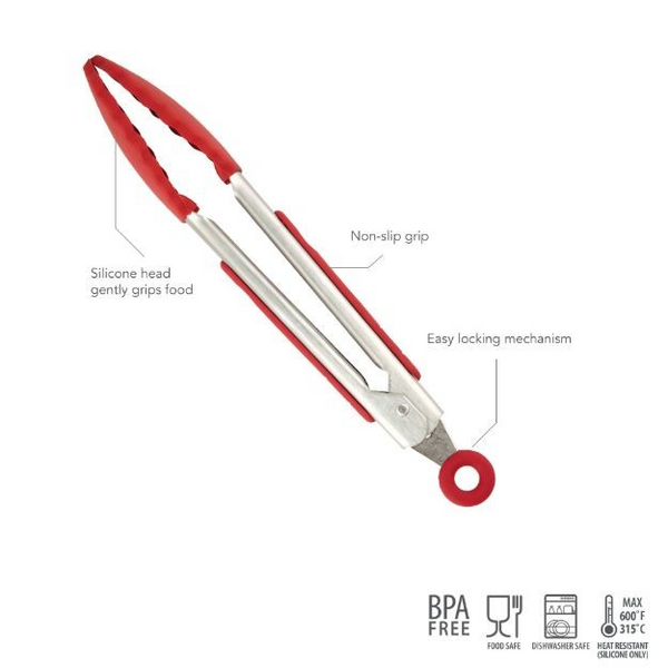 Mini Tongs Silicone Cayenne