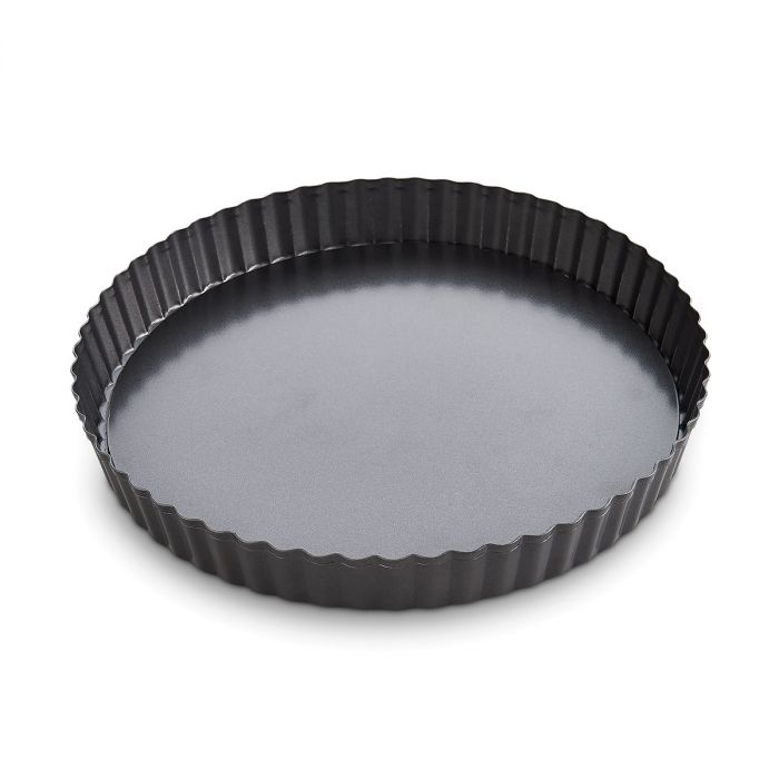 Quiche Pan Round Non-Stick Carbon Steel, Removable Base - Two SIzes