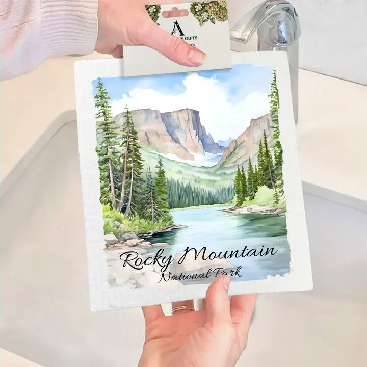 Rocky Mountain National Park Colorado Swedish Dish Cloth