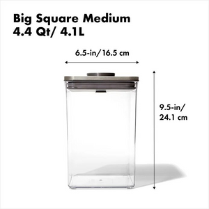Steel POP Container - Big Square Medium (4.4 Qt)