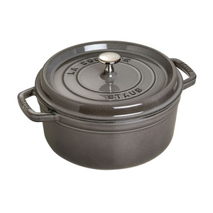 Staub 4 qt Round Dutch Oven- Graphite Grey