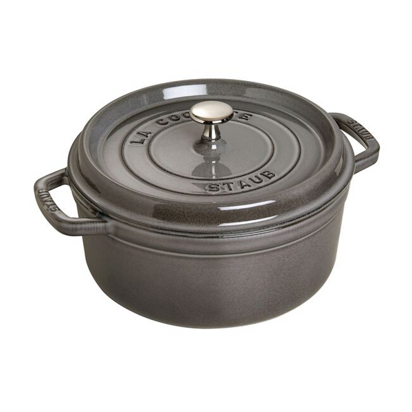 Staub 4 qt Round Dutch Oven- Graphite Grey