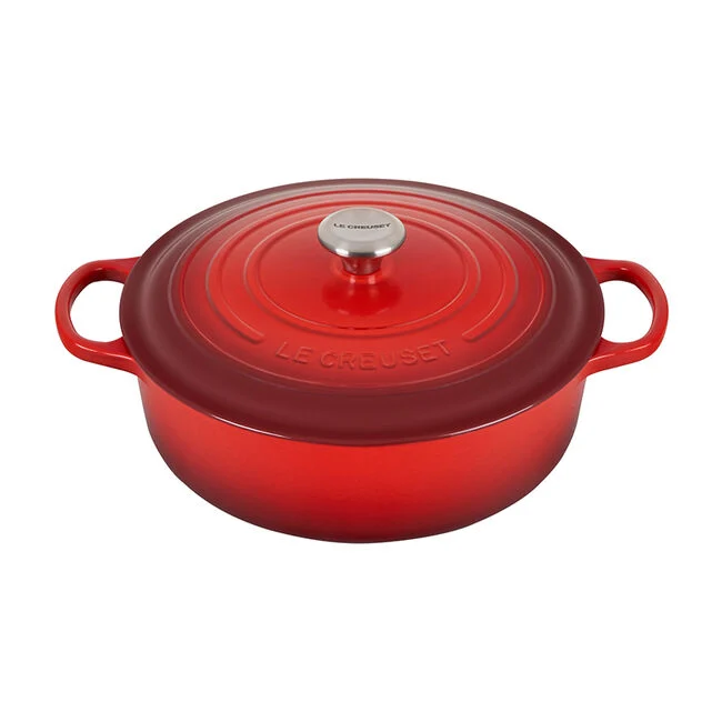 Le Creuset, Cerise, 6.75qt., Signature Round Wide Oven